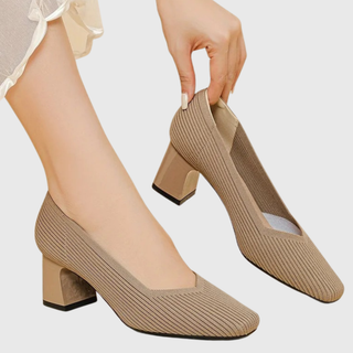 Cira | Zapato de Salón de Rejilla con Tacón Ancho