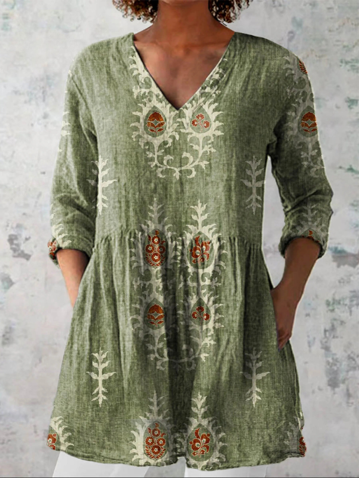 Lorea | Blusa Larga de Estampado Colorido