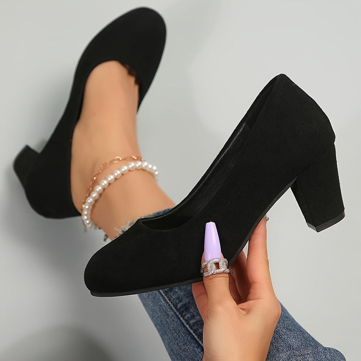 Olaia | Zapato de Salón con Tacón Ancho