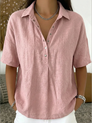Enara | Blusa Chic de Cuello Redondo