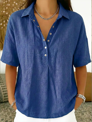 Enara | Blusa Chic de Cuello Redondo