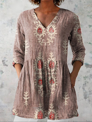 Lorea | Blusa Larga de Estampado Colorido