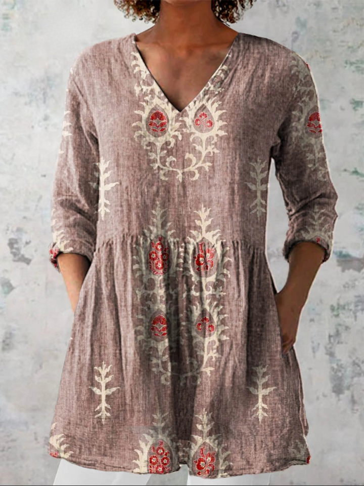 Lorea | Blusa Larga de Estampado Colorido