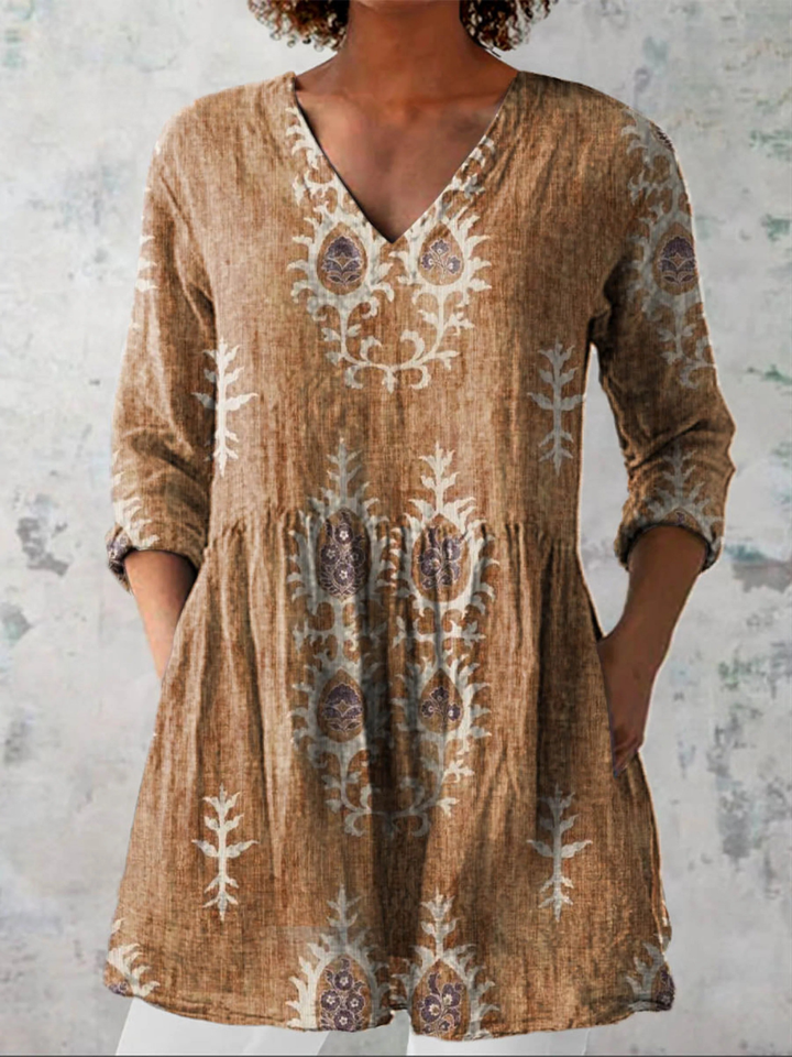 Lorea | Blusa Larga de Estampado Colorido