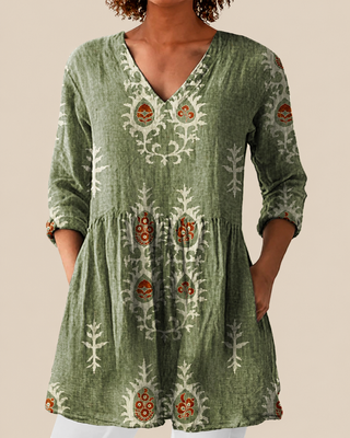 Lorea | Blusa Larga de Estampado Colorido