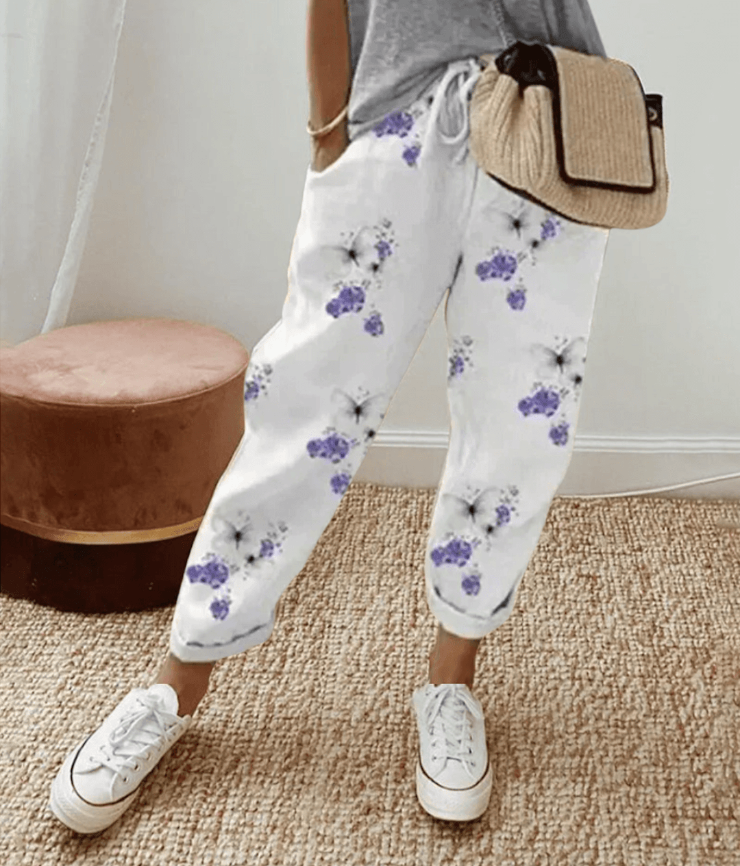 Uxue | Pantalón Elegante de Algodón y Lino