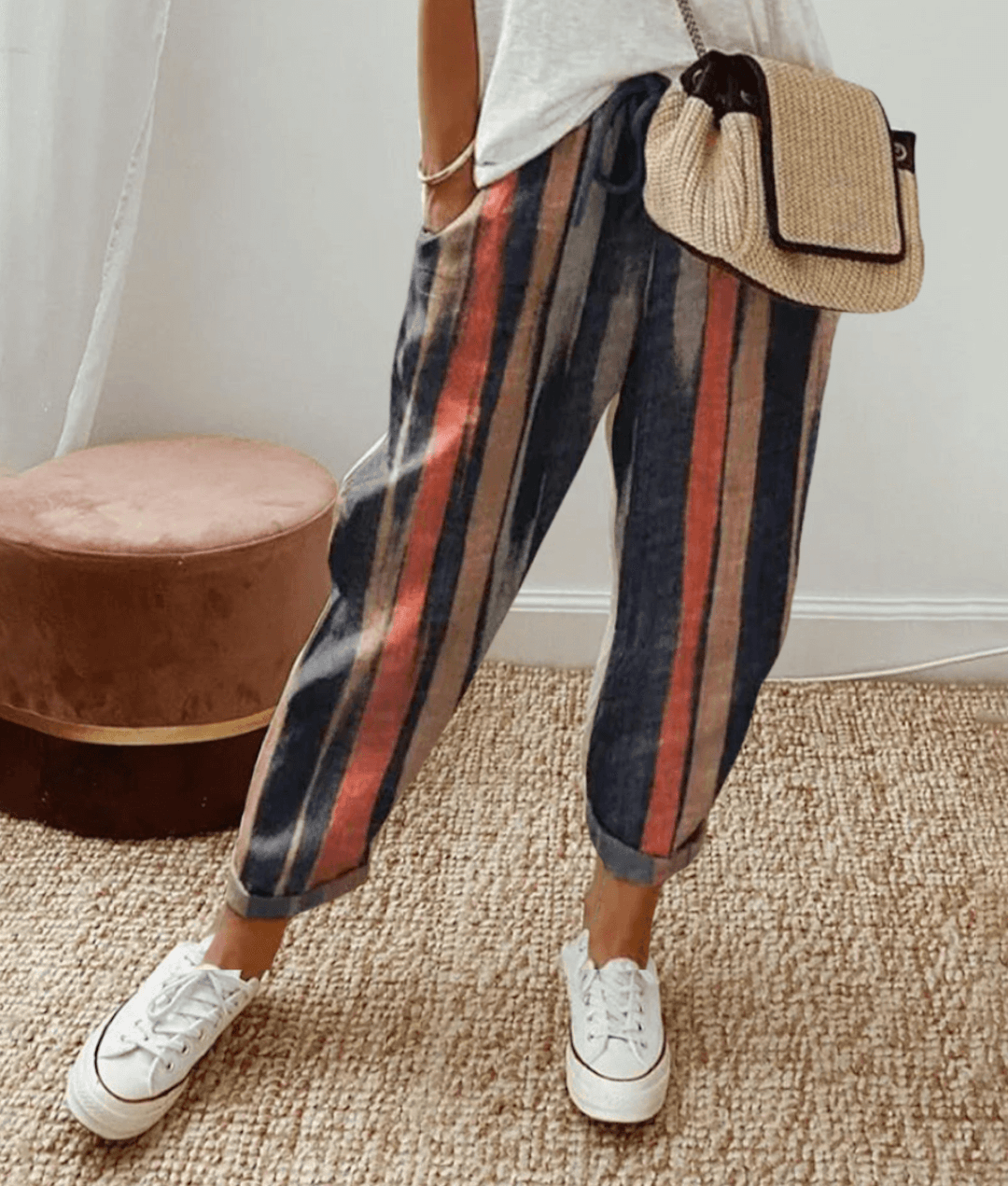 Uxue | Pantalón Elegante de Algodón y Lino
