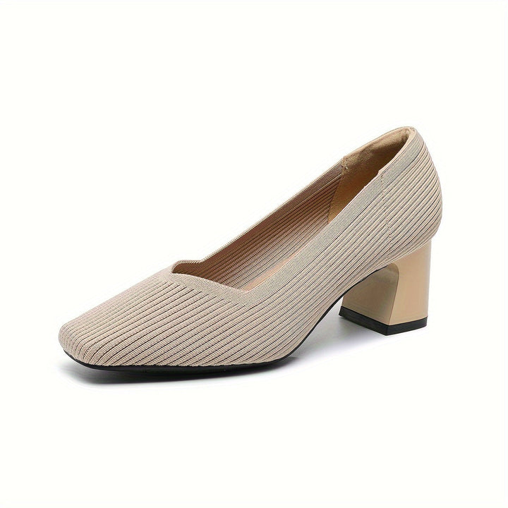 Cira | Zapato de Salón de Rejilla con Tacón Ancho