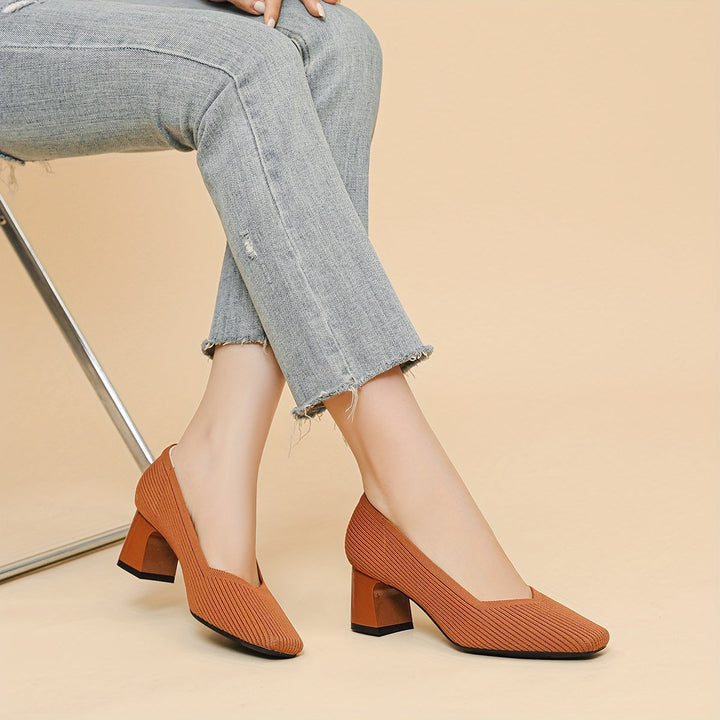 Cira | Zapato de Salón de Rejilla con Tacón Ancho