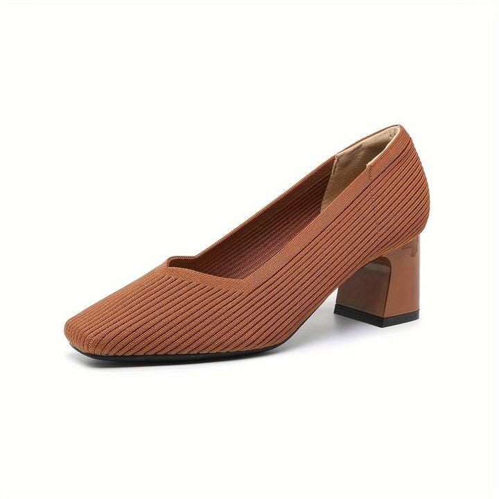 Cira | Zapato de Salón de Rejilla con Tacón Ancho