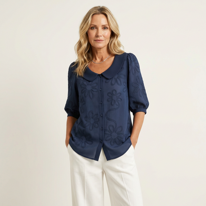 Ada | Blusa Suave con Estampado Floral