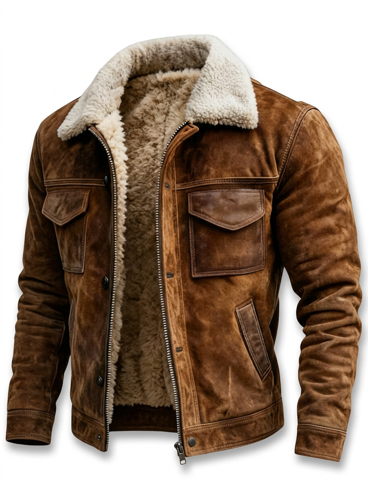 Andreu | Chaqueta Efecto Piel con Forro Sherpa