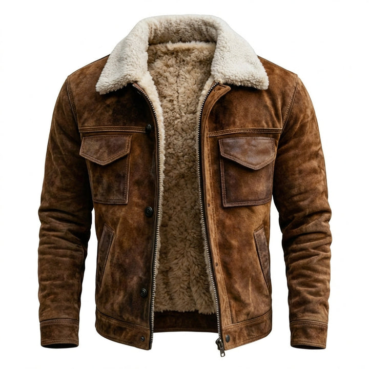 Andreu | Chaqueta Efecto Piel con Forro Sherpa