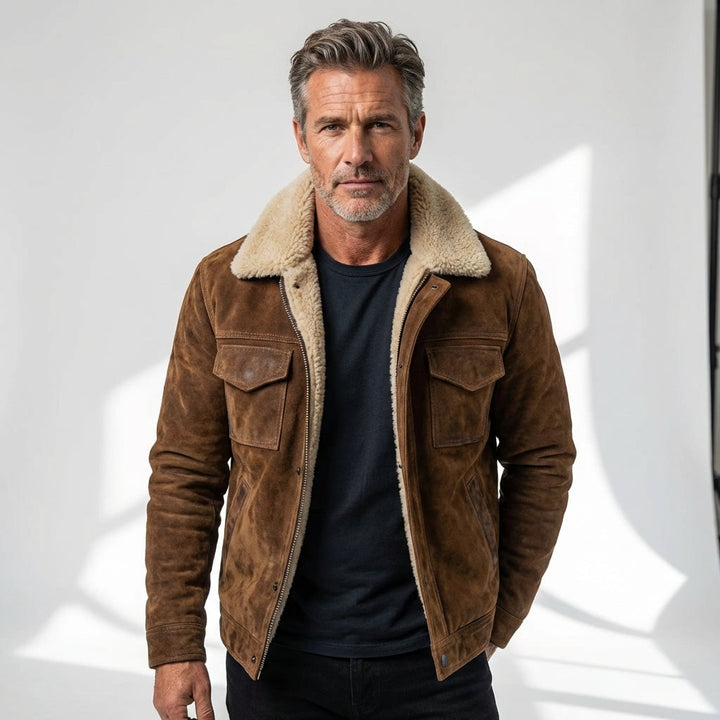 Andreu | Chaqueta Efecto Piel con Forro Sherpa