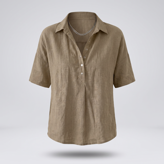 Enara | Blusa Chic de Cuello Redondo