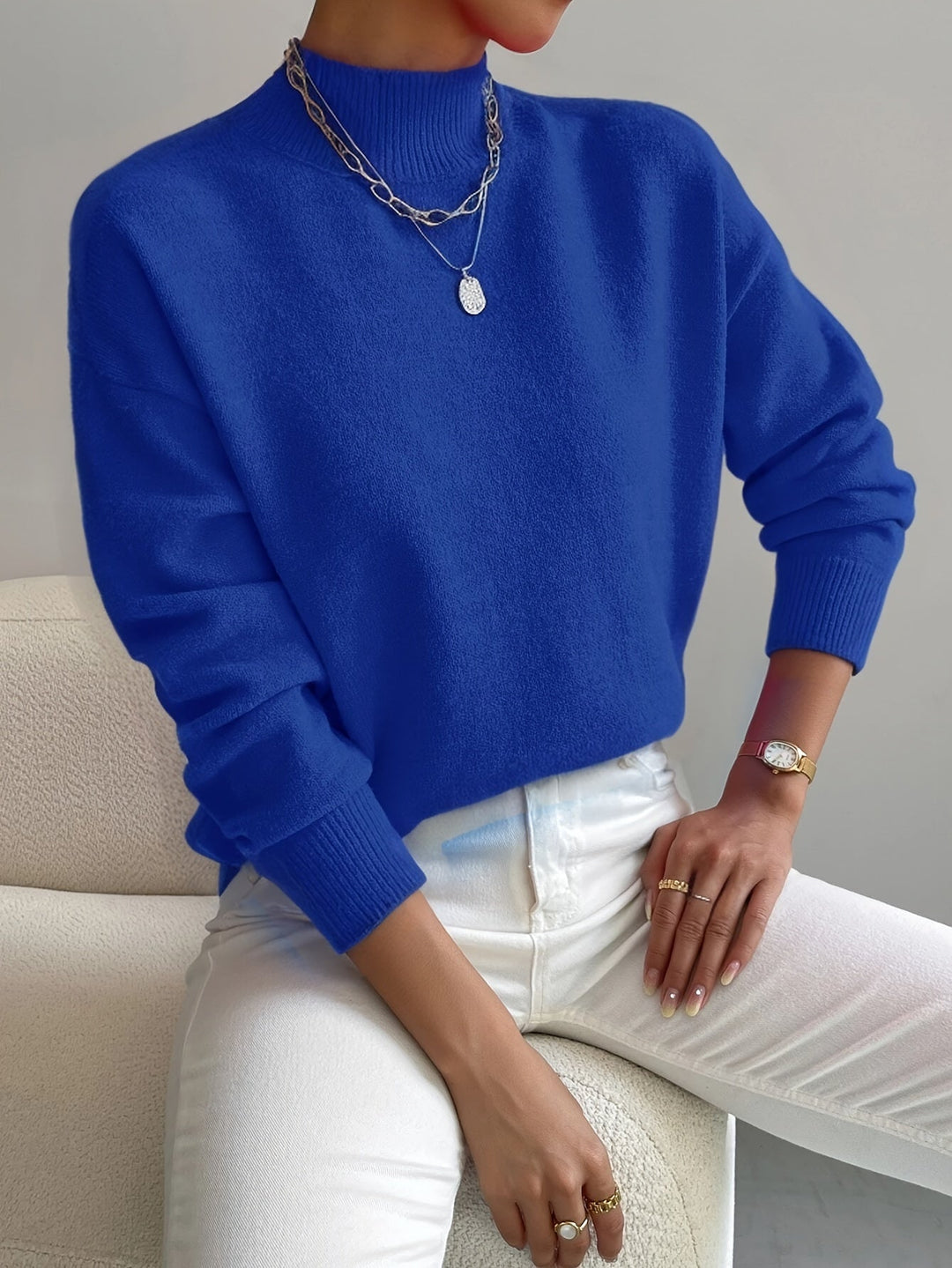 Ona | Jersey Refinado de Cuello Alto