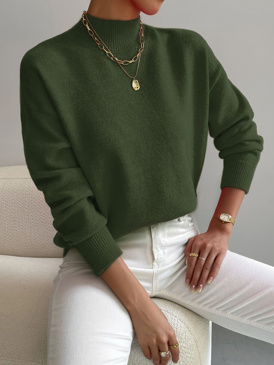 Ona | Jersey Refinado de Cuello Alto