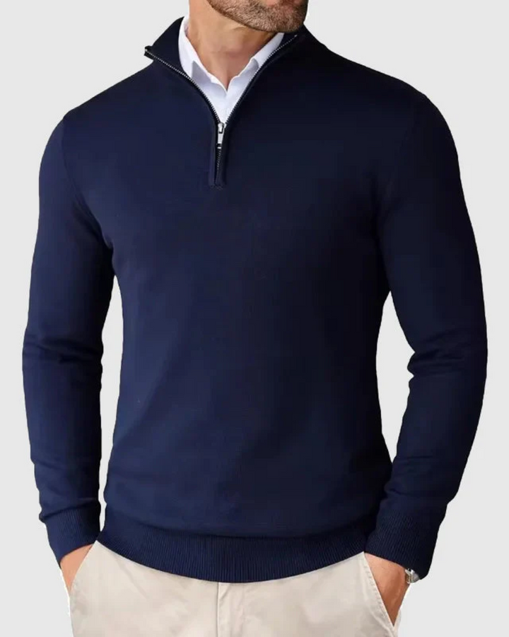 Agustín | Jersey Refinado con Cremallera